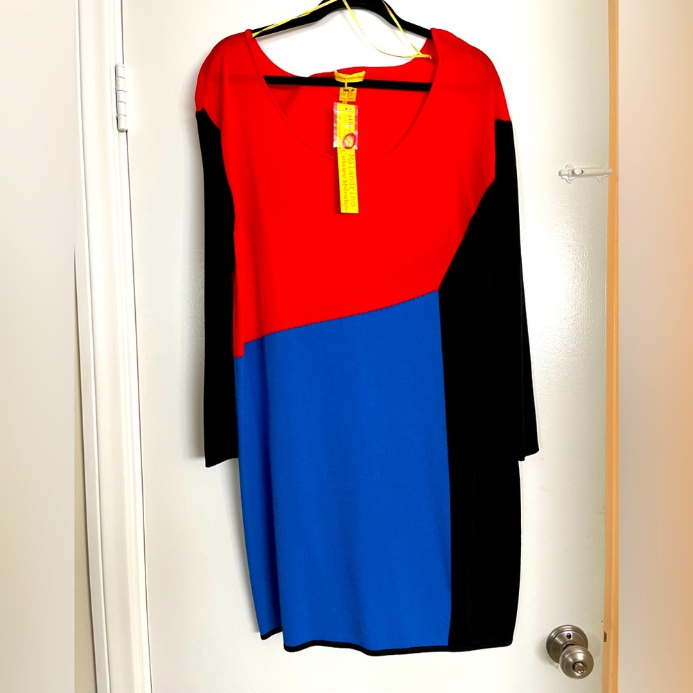CATHERINE MALANDRINO color block dress NWT